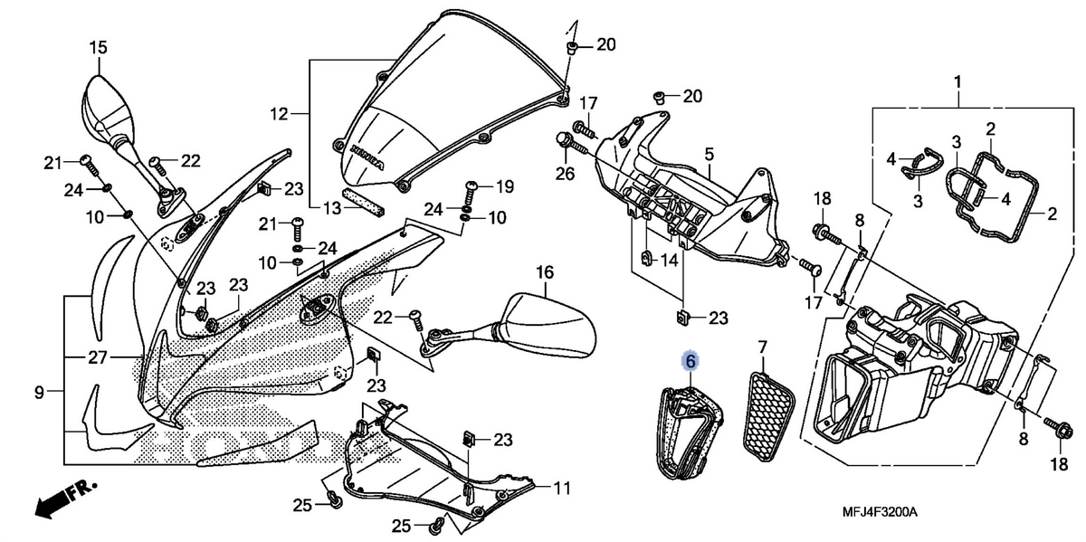 Honda OEM part 17370-MFJ-D01