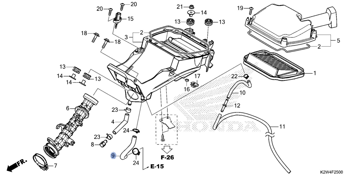 Honda OEM part 17371-K2W-J10