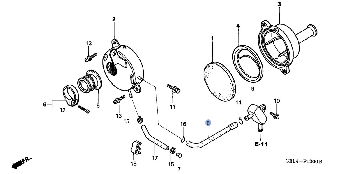 Honda OEM part 17372-GEL-700