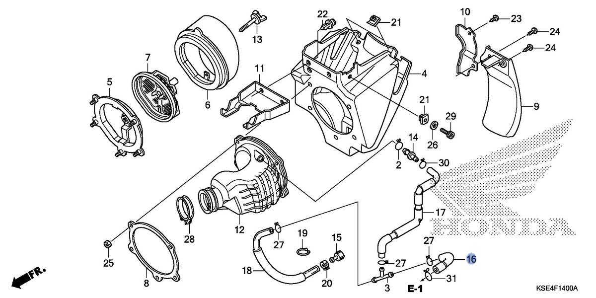 Honda OEM part 17372-KSE-000