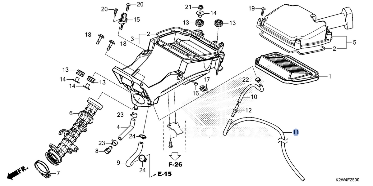 Honda OEM part 17373-K2W-J10