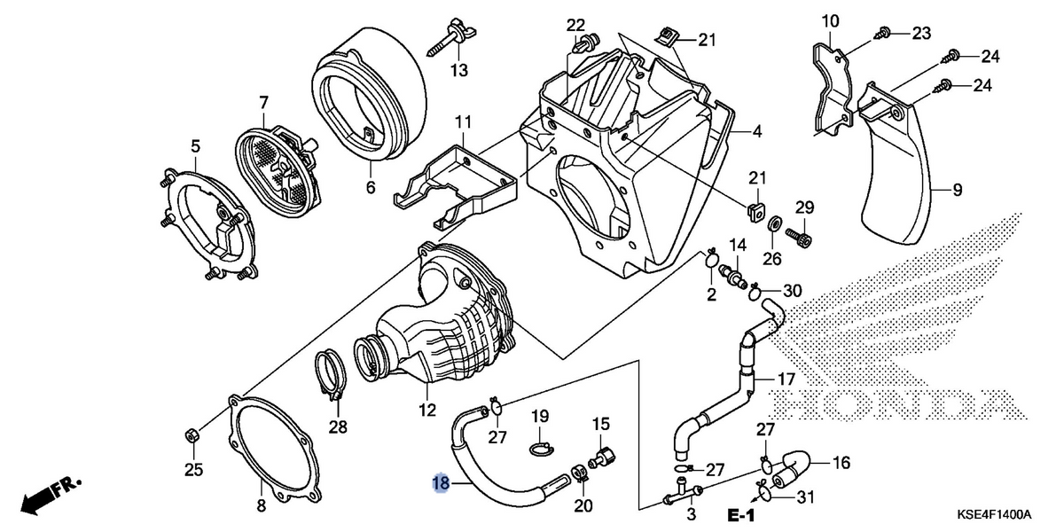 Honda OEM part 17375-KSE-000