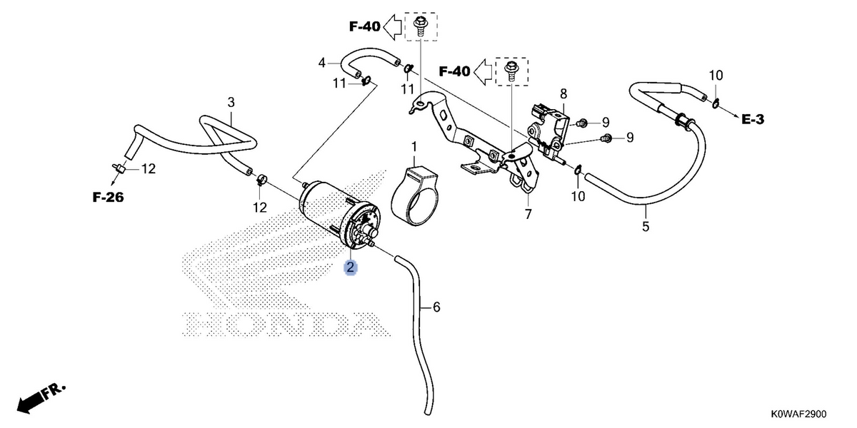 Honda OEM part 17410-K1Z-J11