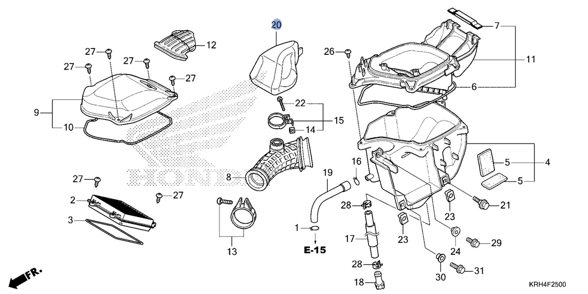 Honda OEM part 17410-KRE-B00