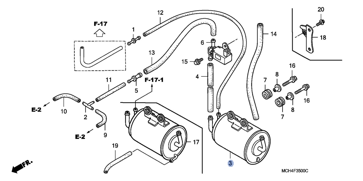 Honda OEM part 17410-MCH-771