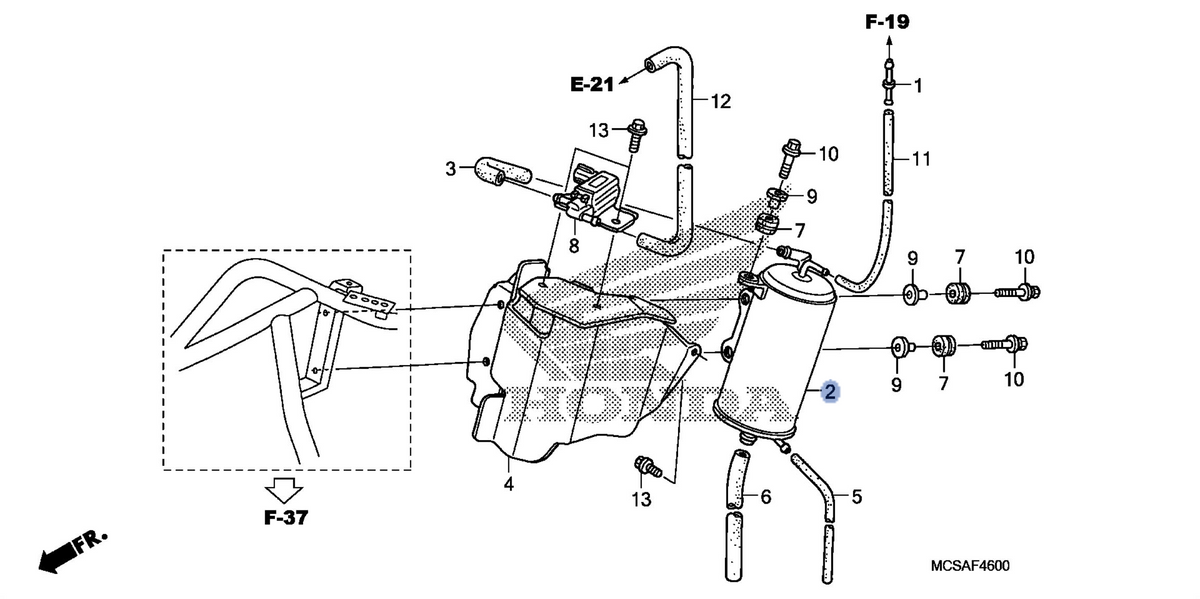 Honda OEM part 17410-MCS-L01