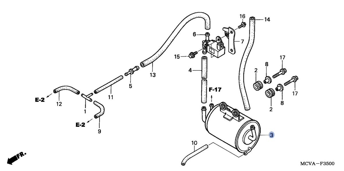 Honda OEM part 17410-MCV-R40