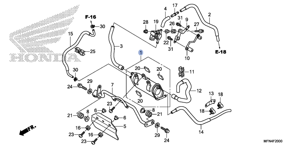 Honda OEM part 17410-MFN-L61