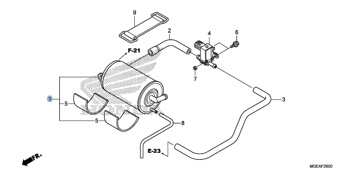 Honda OEM part 17410-MGE-774
