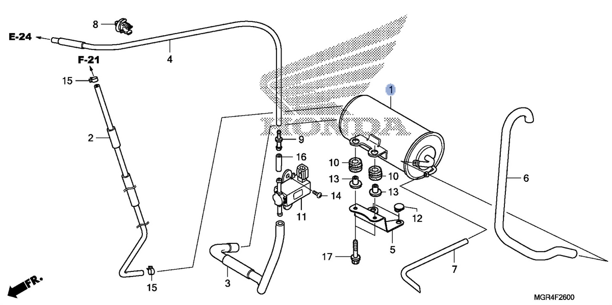 Honda OEM part 17410-MGR-771