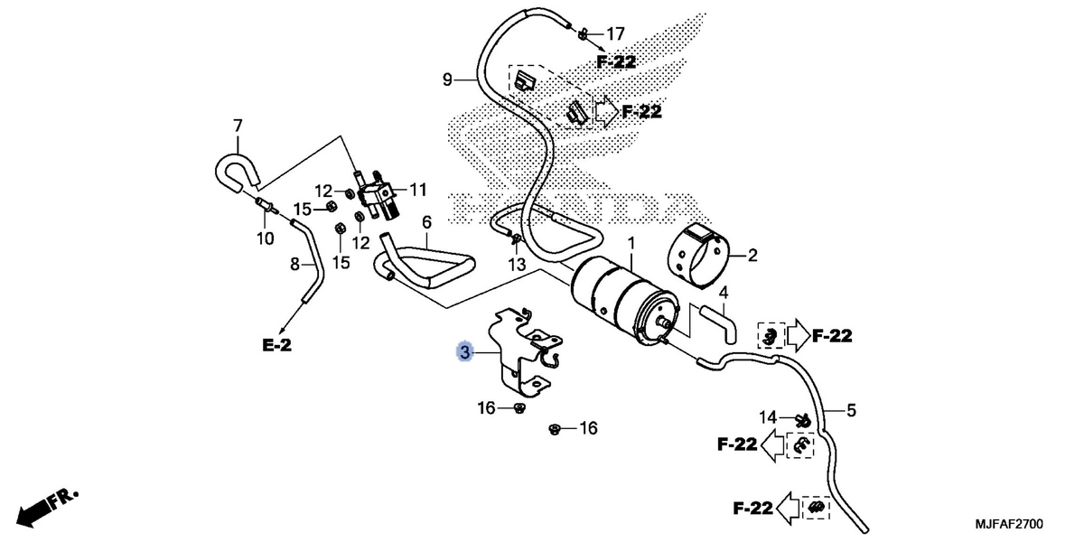 Honda OEM part 17410-MJF-A00
