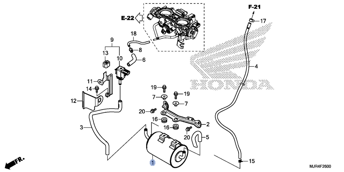 Honda OEM part 17410-MJR-671