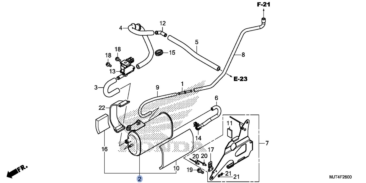 Honda OEM part 17410-MJT-A01