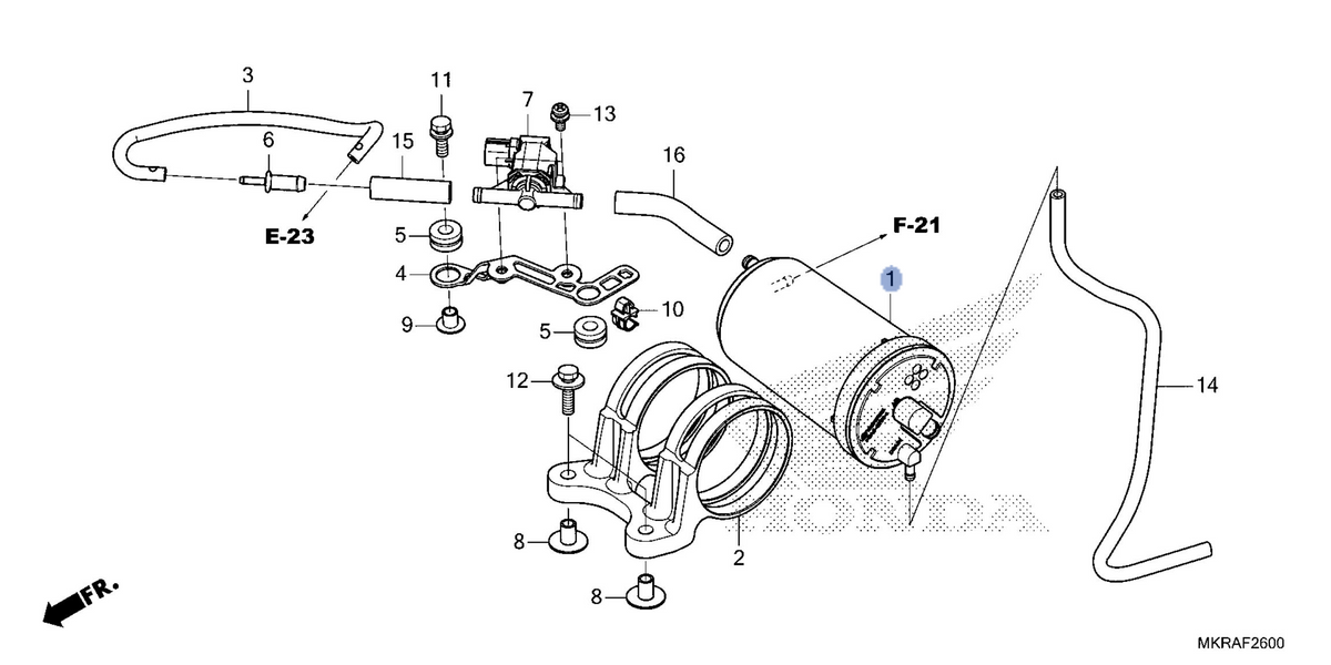 Honda OEM part 17410-MKR-D11