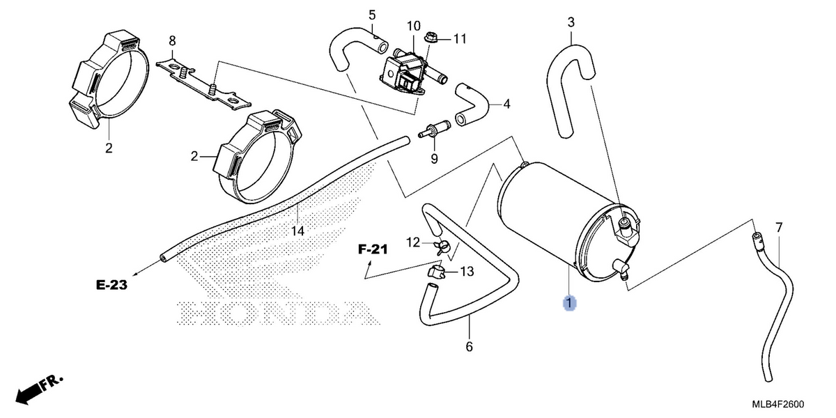 Honda OEM part 17410-MLB-D01