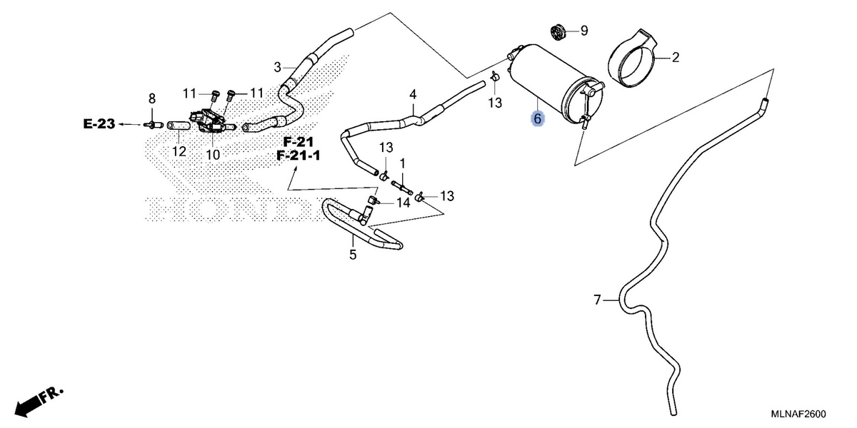 Honda OEM part 17410-MLN-E01