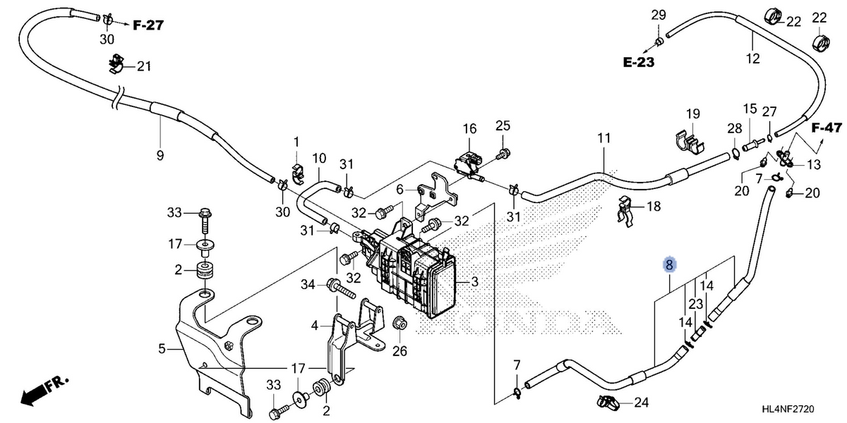 Honda OEM part 17411-HL4-LK0