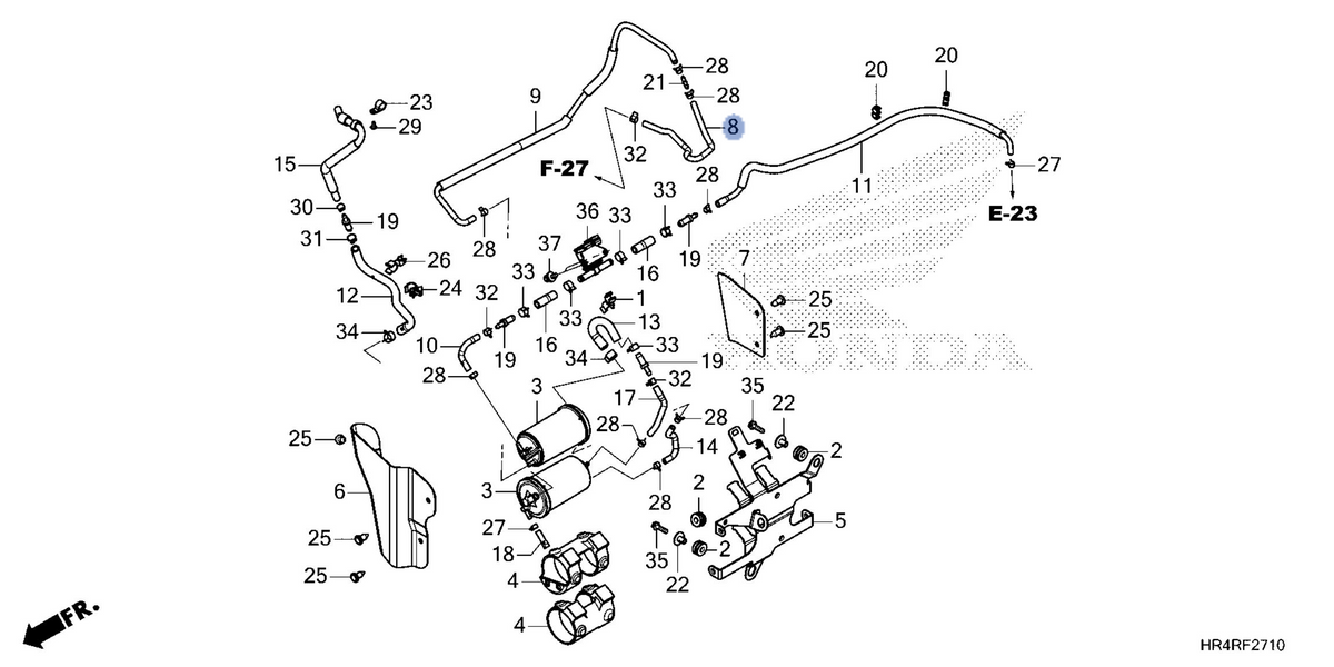 Honda OEM part 17411-HR6-B00