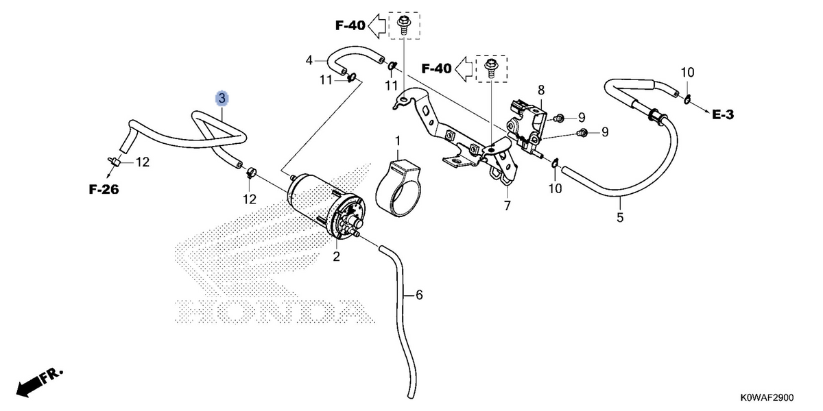 Honda OEM part 17411-K1Z-A00