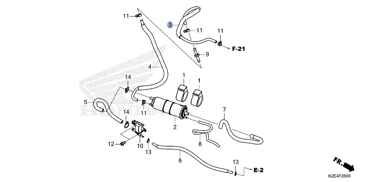 Honda OEM part 17411-K2E-T00