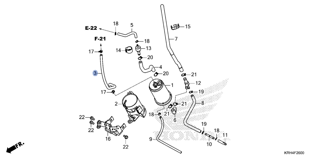 Honda OEM part 17411-KRH-J00