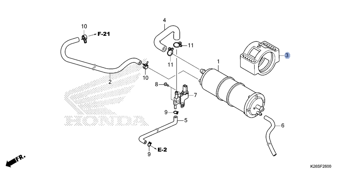 Honda OEM part 17411-KVR-C00