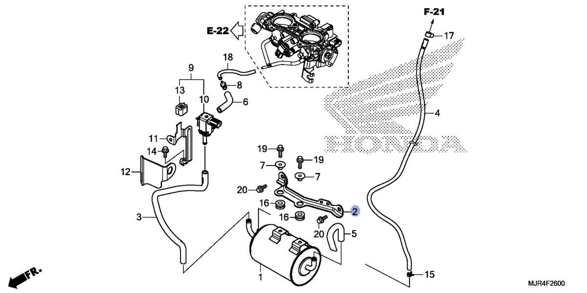 Honda OEM part 17411-MCA-000