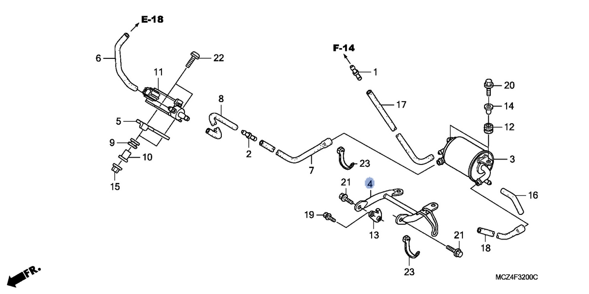 Honda OEM part 17411-MCZ-770