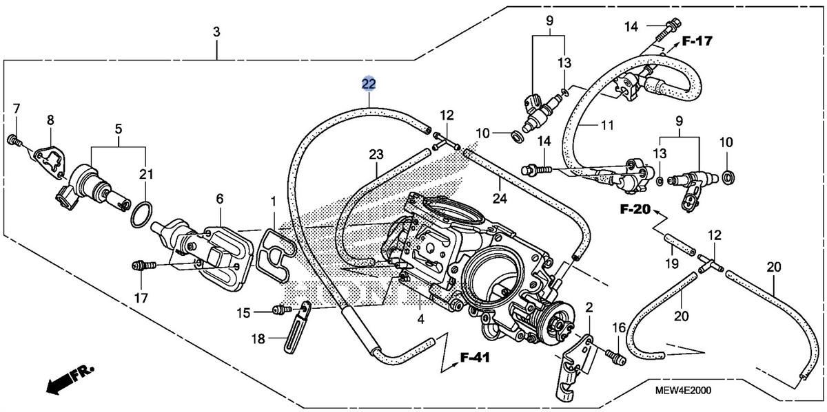 Honda OEM part 17411-MEW-L00