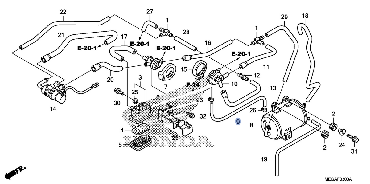 Honda OEM part 17411-MFE-840