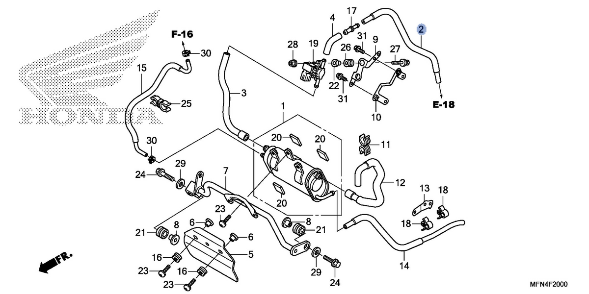 Honda OEM part 17411-MFN-L60