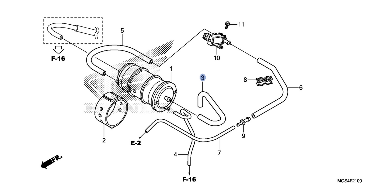 Honda OEM part 17411-MGS-T50