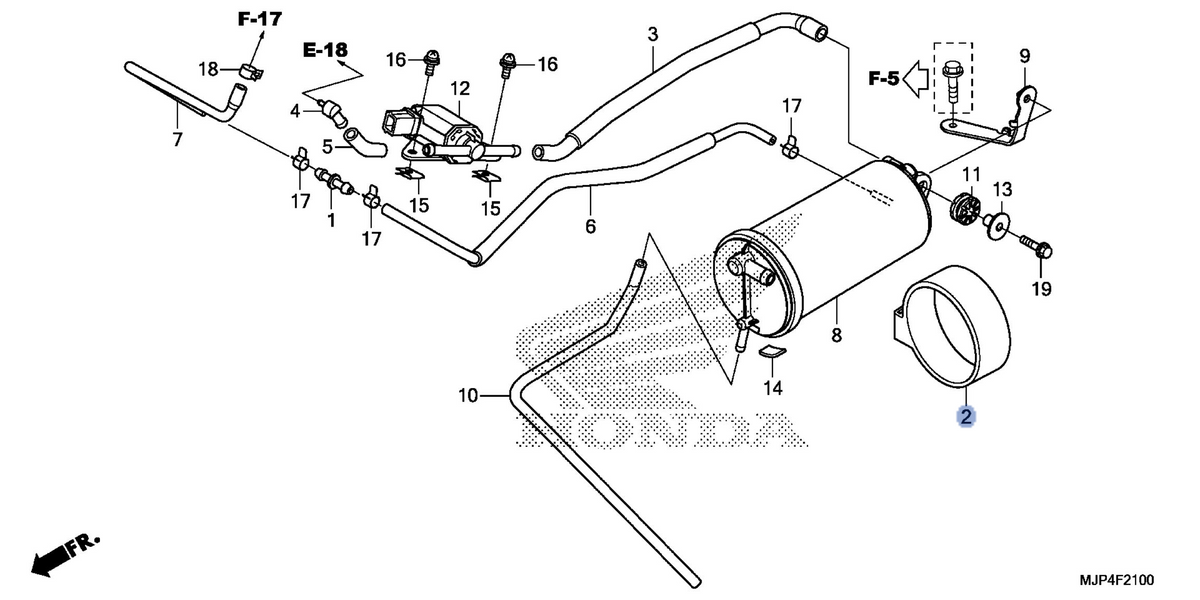 Honda OEM part 17411-MGZ-A00