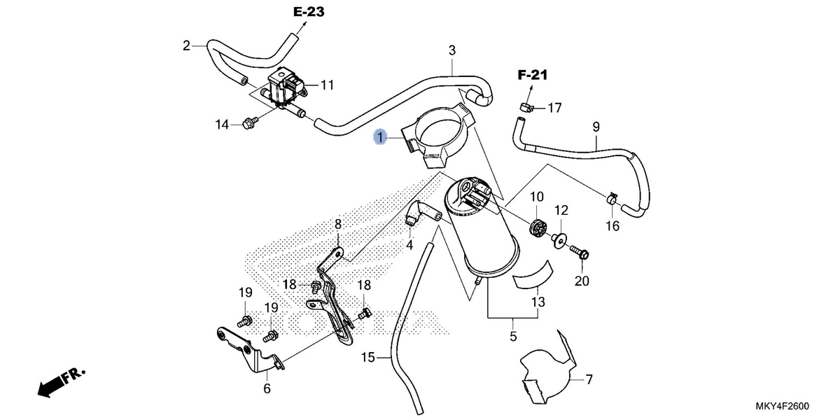 Honda OEM part 17411-MJE-TB0