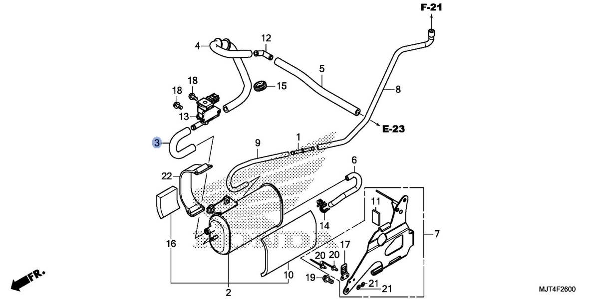 Honda OEM part 17411-MJT-A00