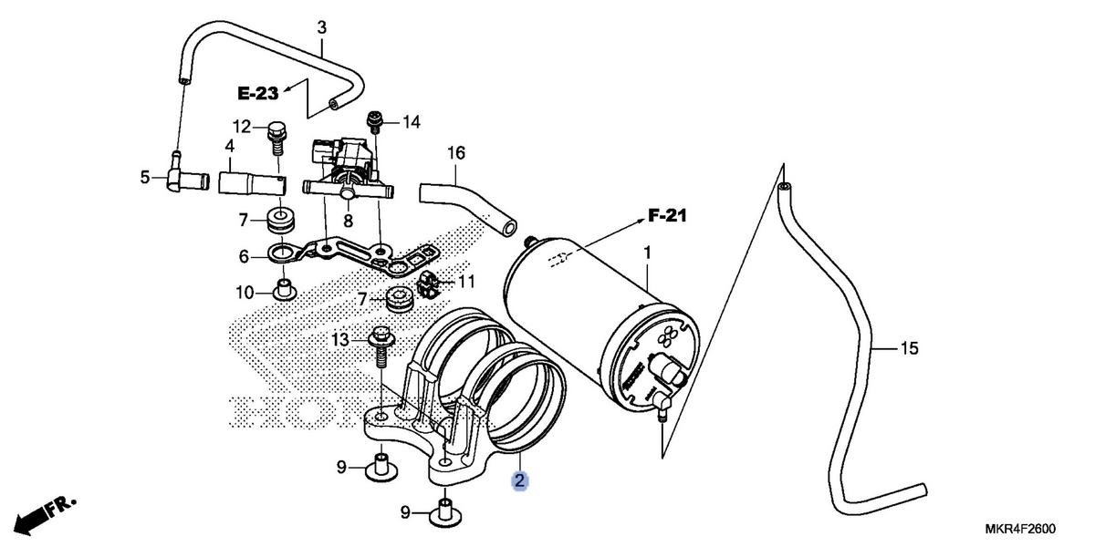 Honda OEM part 17411-MKR-D10