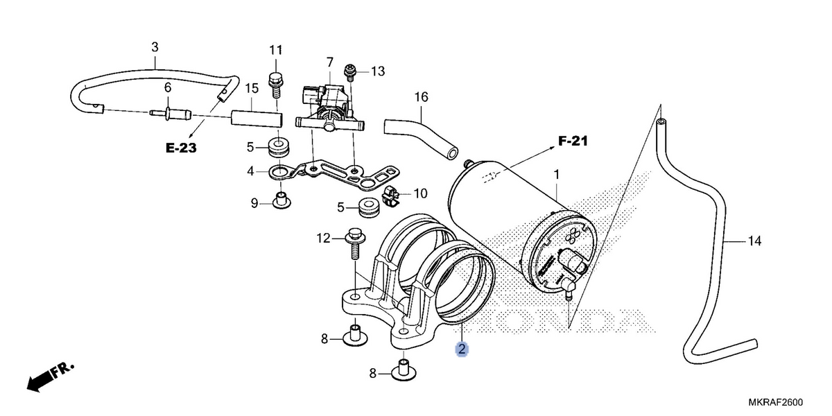 Honda OEM part 17411-MKR-DH0