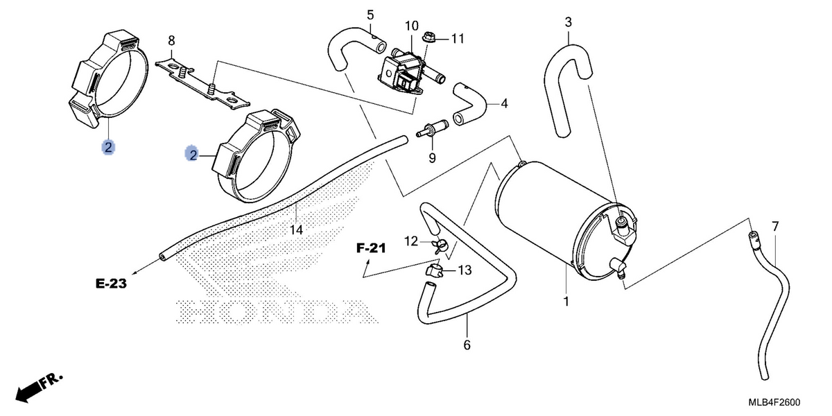 Honda OEM part 17411-MLB-D00