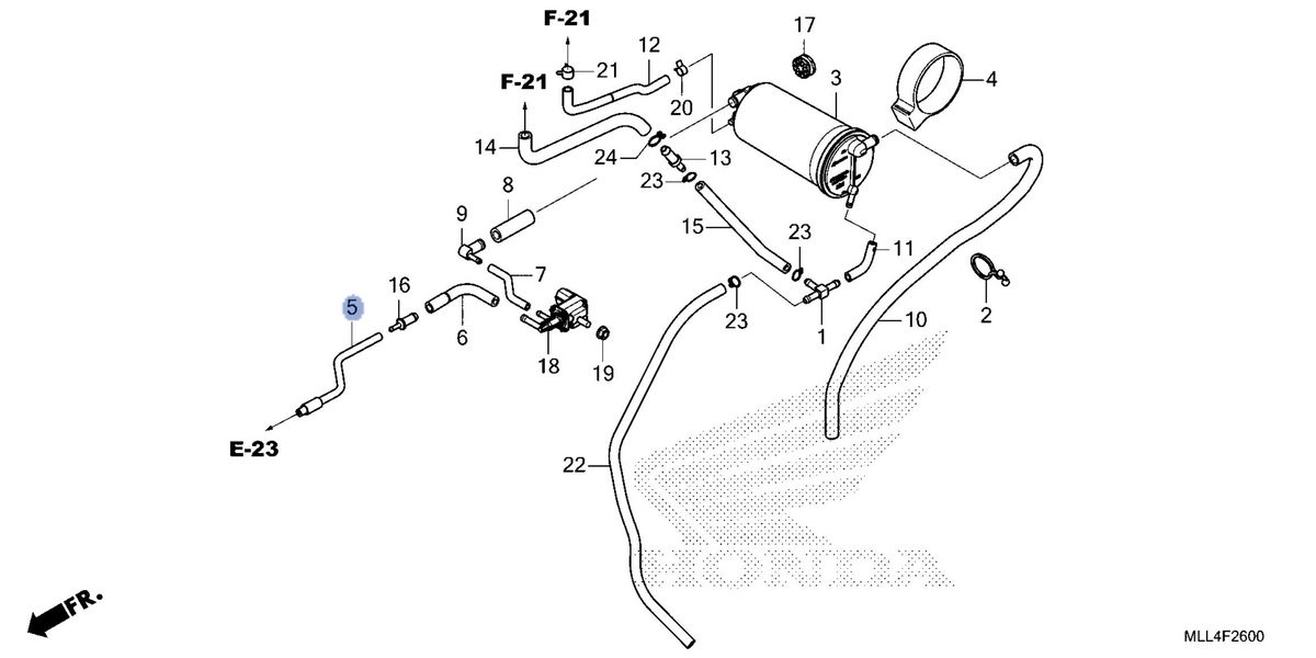 Honda OEM part 17411-MLL-D00