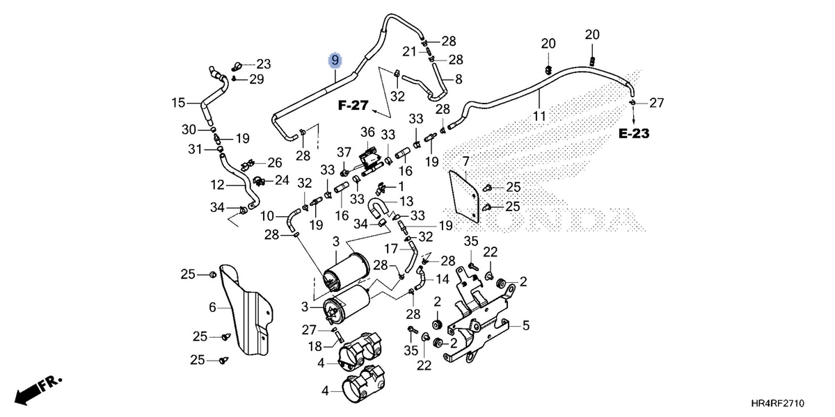 Honda OEM part 17412-HR6-B00