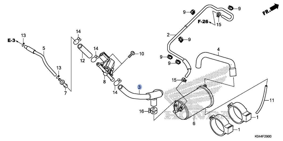 Honda OEM part 17412-K04-940