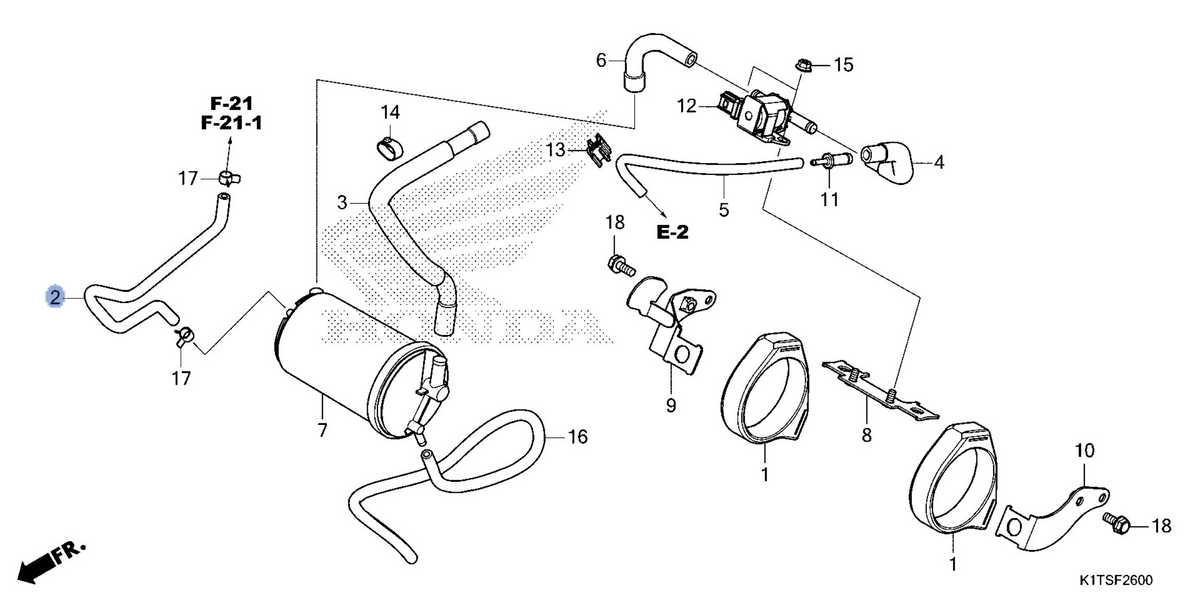 Honda OEM part 17412-K1T-A10