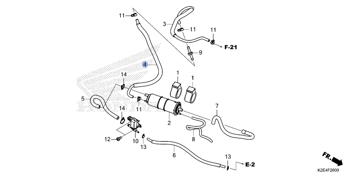 Honda OEM part 17412-K2E-T00