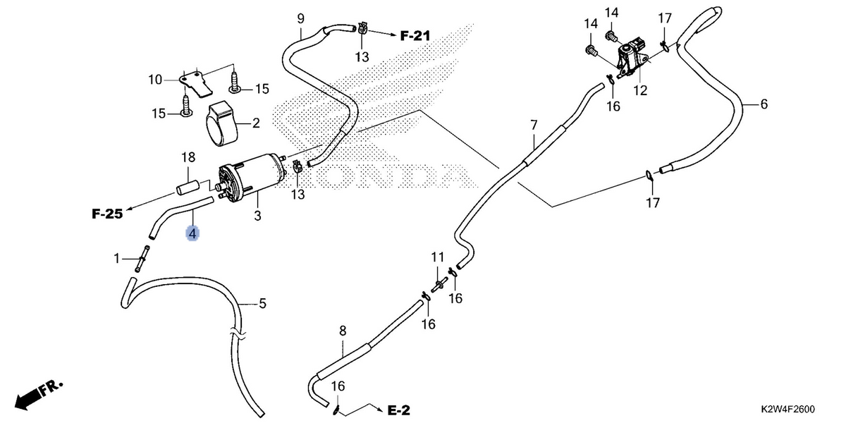 Honda OEM part 17412-K2W-J10