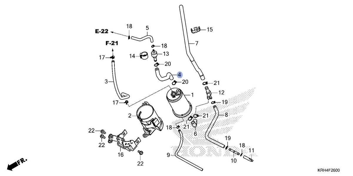Honda OEM part 17412-KRH-J00