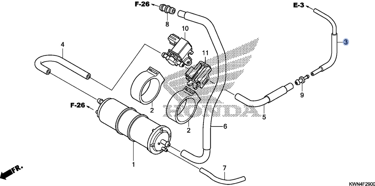 Honda OEM part 17412-KWN-670