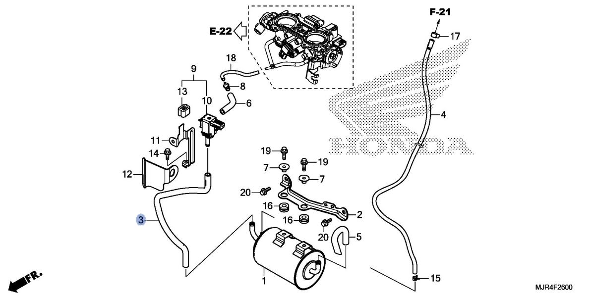 Honda OEM part 17412-MCA-000