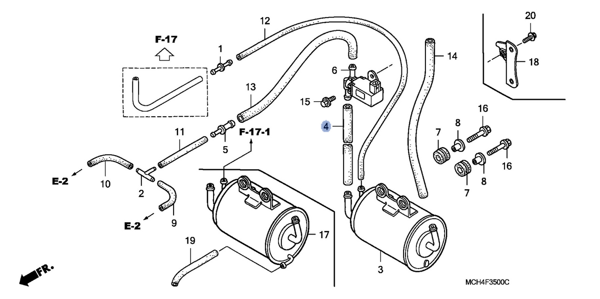 Honda OEM part 17412-MCH-770