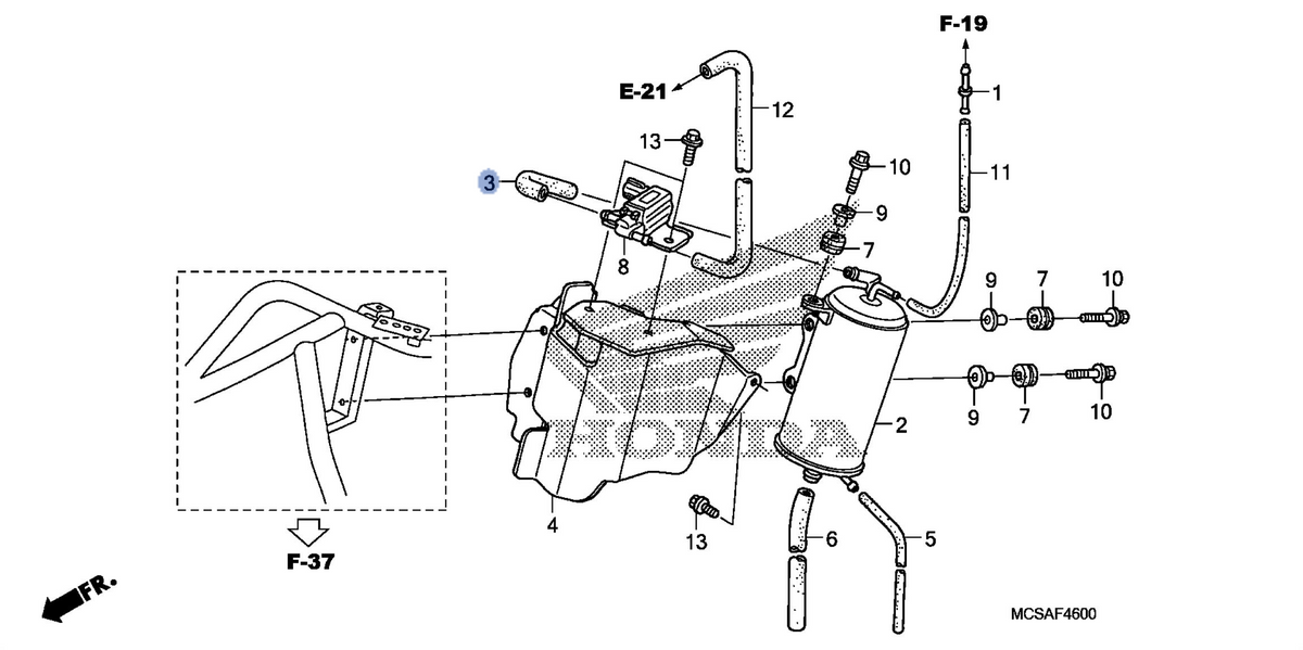 Honda OEM part 17412-MCS-L00