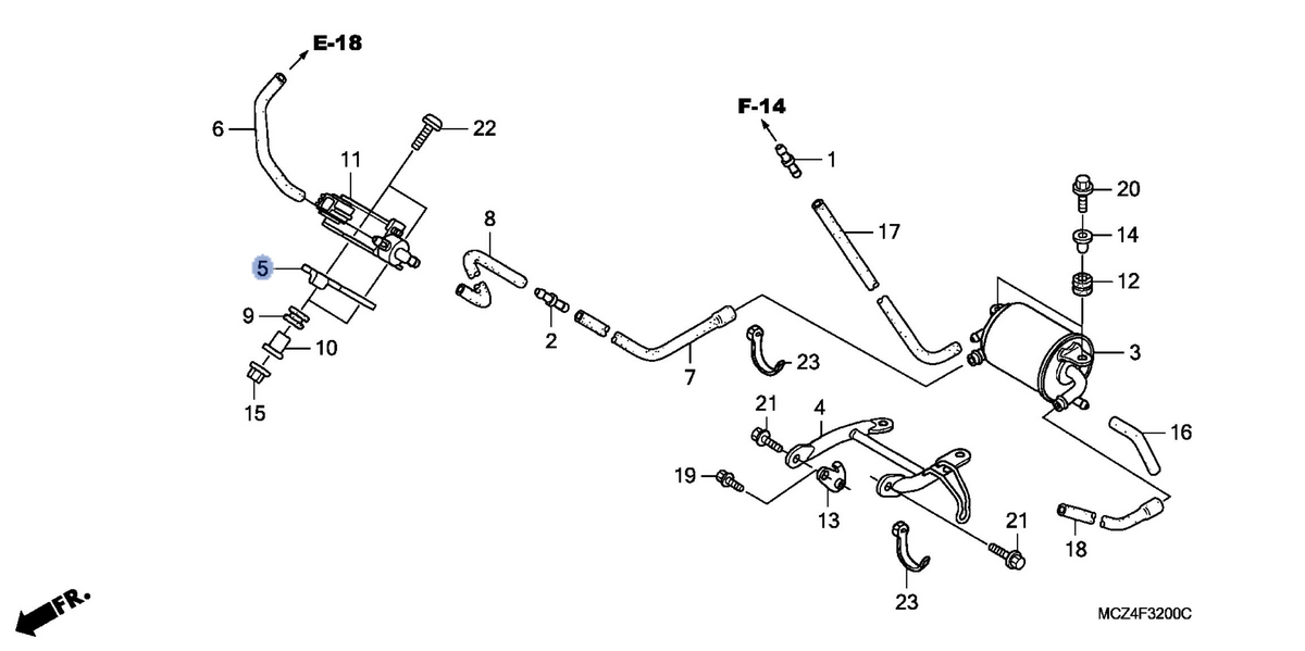 Honda OEM part 17412-MCZ-770